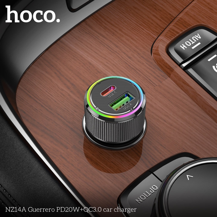 автомобильное зарядное устройство Hoco NZ14A Guerrero PD20W+QC3.0 car charger