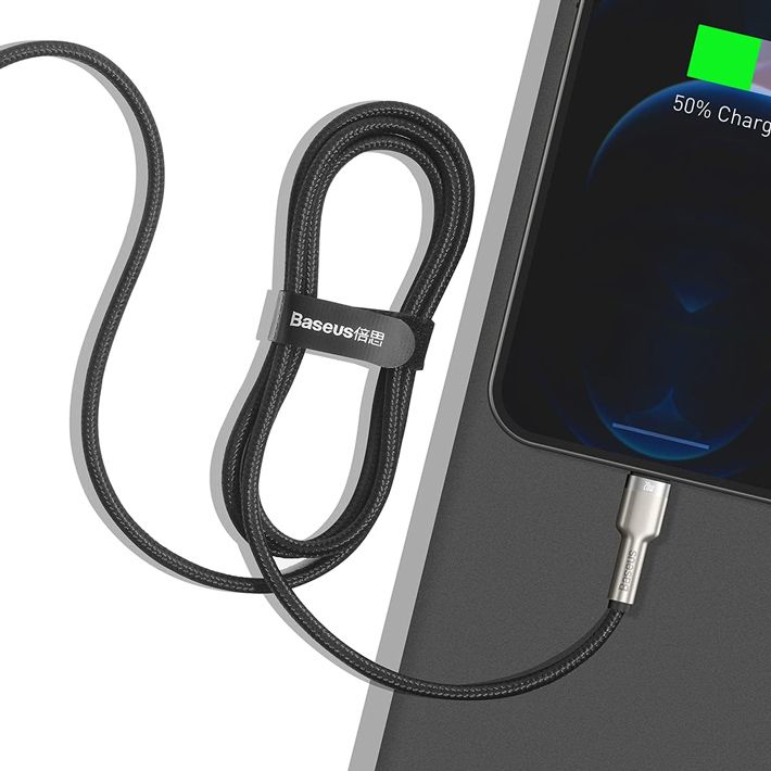кабель передачи данных ​Baseus Cafule Series Metal Data Cable​ Type-C to iP PD 20W 2m