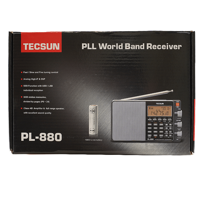 Упаковка профессионального радиоприемника Tecsun PL-880 black